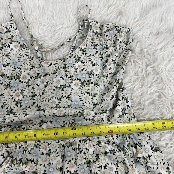 American Eagle Daisy Floral Baby Doll Swing Dress Open Back Viscose Large NWT - Picture 9 of 12